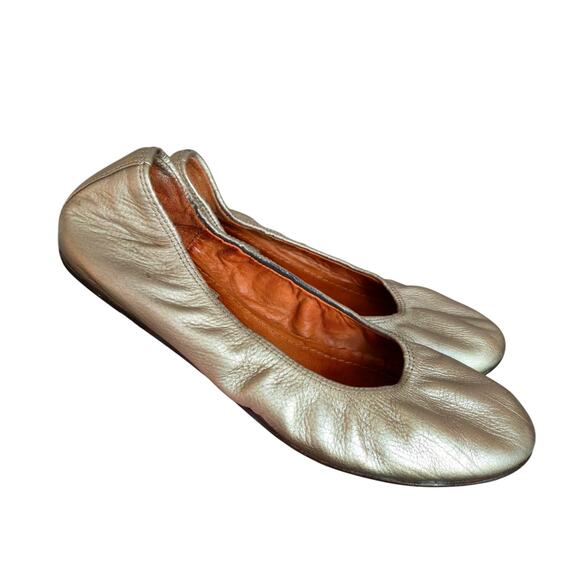 Lanvin Shoes - Lanvin Gold Metallic Classic Ballet Flat Size 36 / US 5 Slip On Timeless Capsule